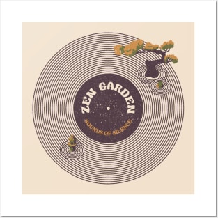 Vinyl Japanese Zen Garden Musical Notes Sounds of Silence by Tobe Fonseca Posters and Art